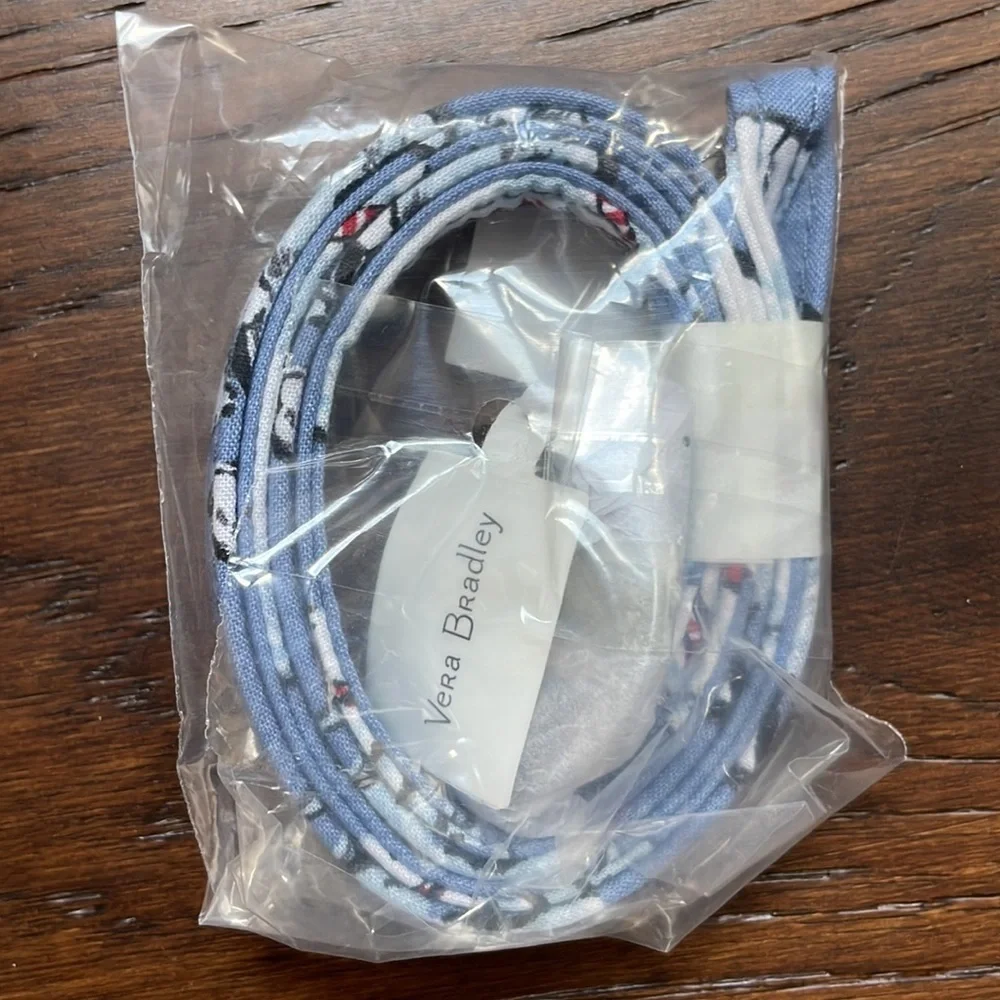 Factory‎ Style Lanyard Vera Bradley  in Signature Cotton Beary Merry Cool Blue